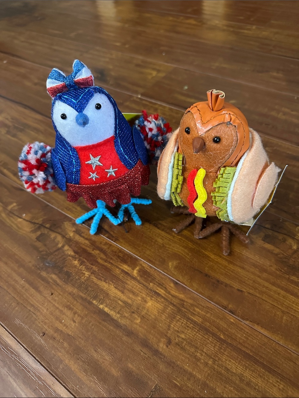Target Feathery Friends Franky & Cheery Bird Set Hot Dog Patriotic July 4th